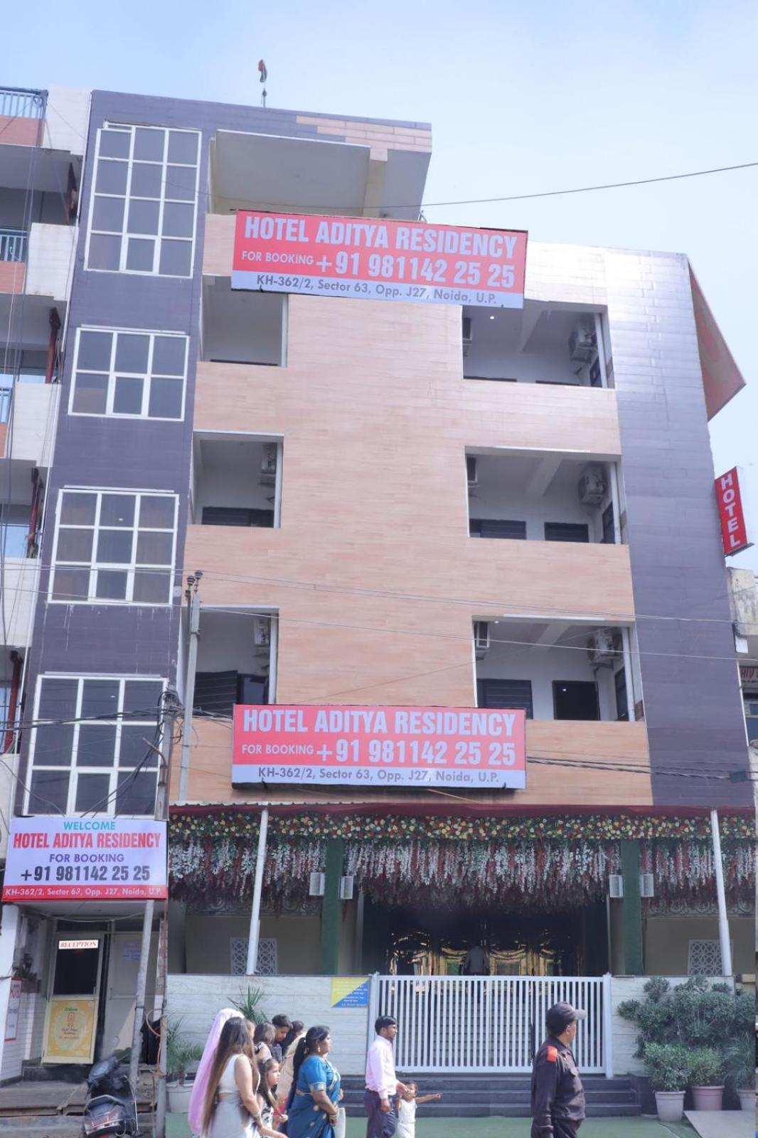 Hotel Aditya Residency Near Sector 63 Metro Station Noida Exterior photo